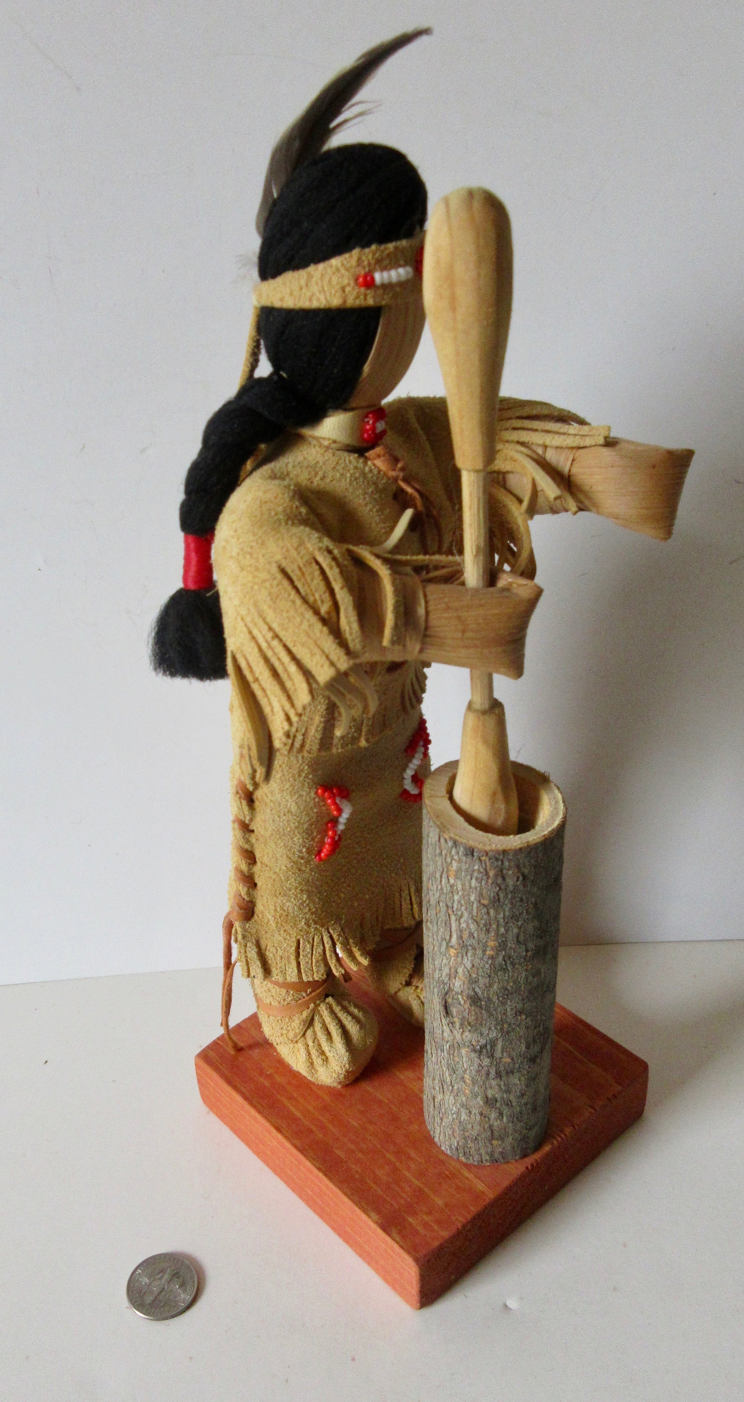 Vintage Iroquois Corn Pounder Doll American Native Arts Antiques